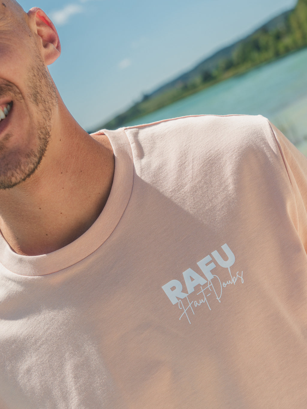T-shirt Saut Du Doubs Rose Pêche