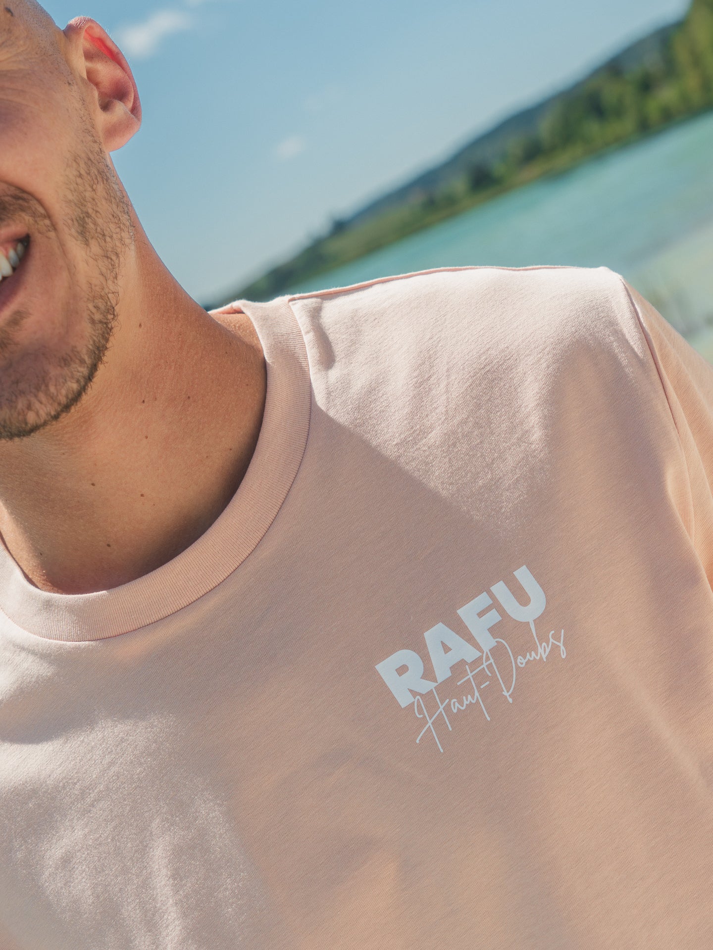 T-shirt Saut Du Doubs Rose Pêche